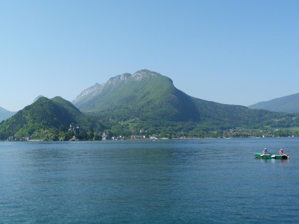 Au Bord Du Lac D'Annecy, Logement Type Loft, Dans Residence Avec Plage Et Ponton Privee Duingt Bagian luar foto